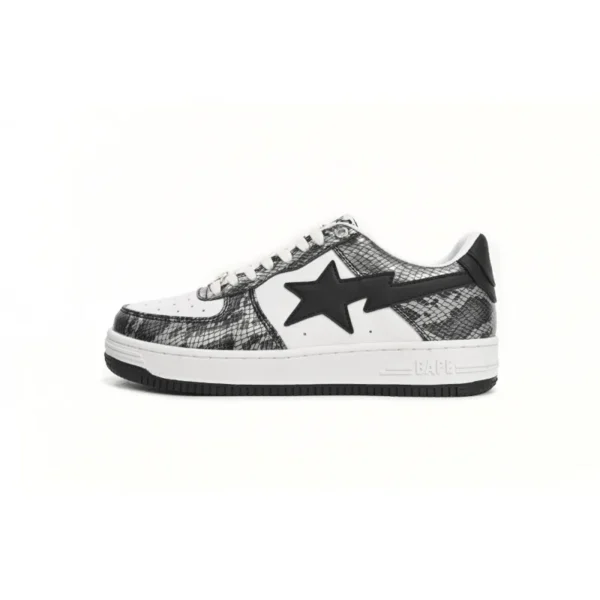 A Bathing Ape Bape Sta Low Black Black Snake Skin 1180 191 009